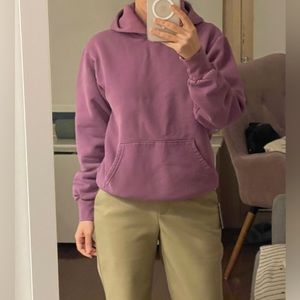 Aritzia The Super Fleece Hoodie (mulberry purple)